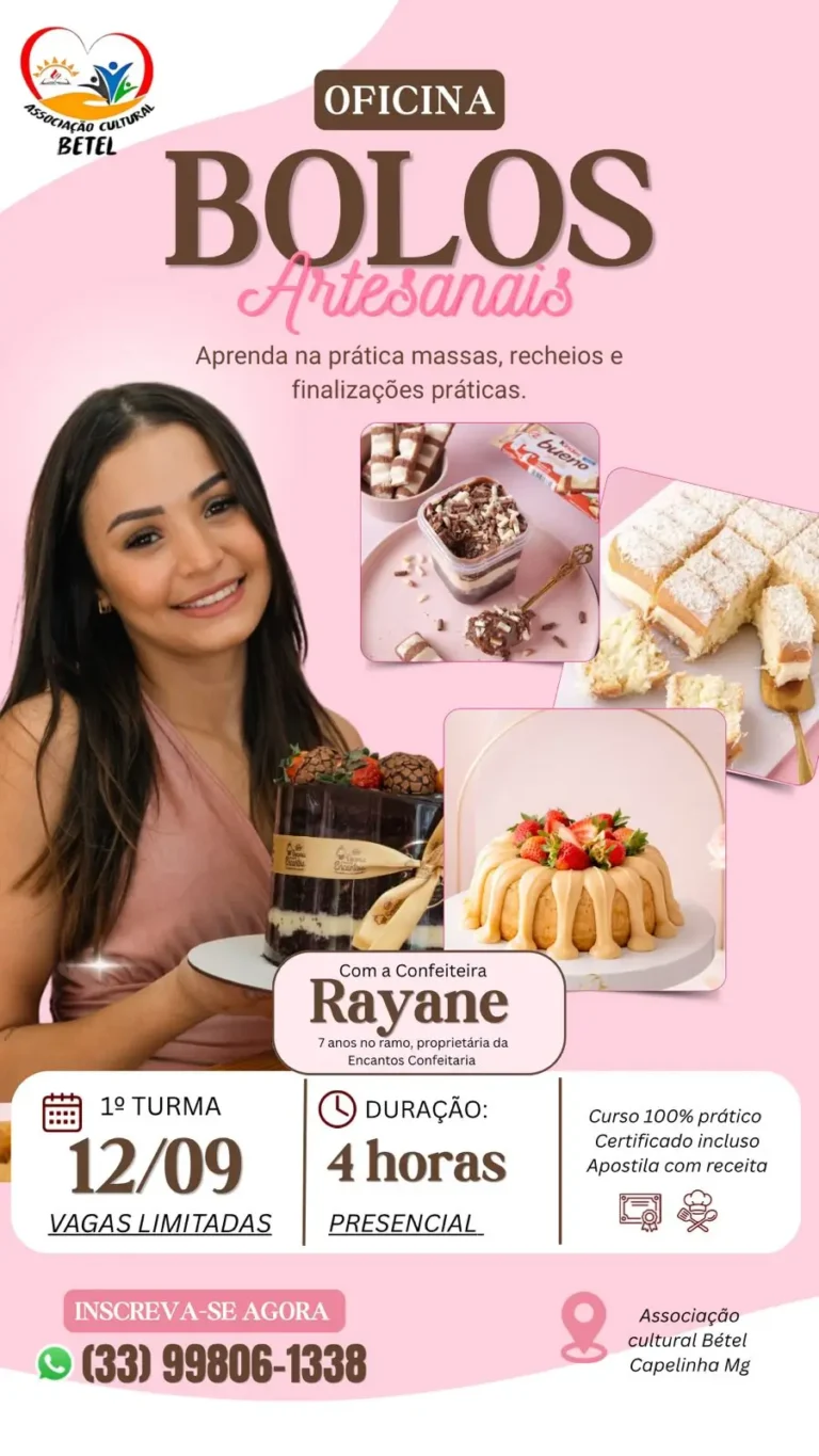 Curso de bolos! Aprenda e aprimore o seu talento.